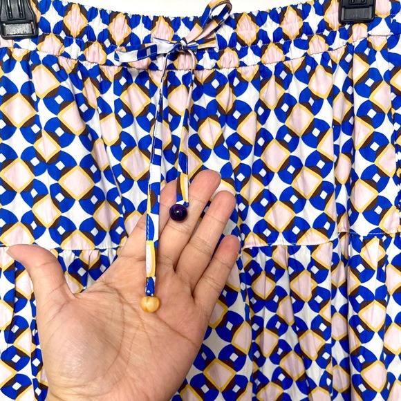 Zara Woman Multicolored Geometric Print Tiered Maxi Skirt Size S - Picture 8 of 15